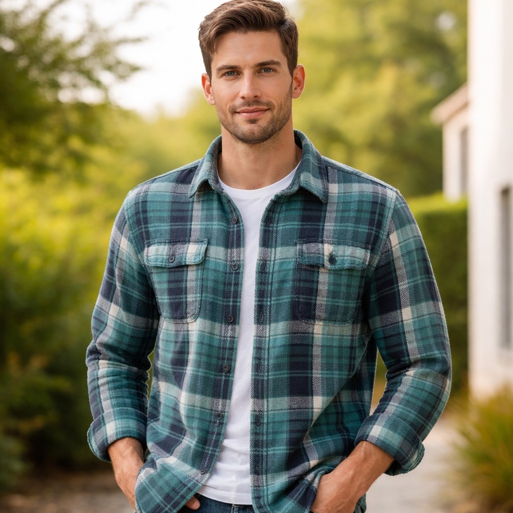 L.L Bean Flannel Shirt Shacket Outdoors Camping 1X